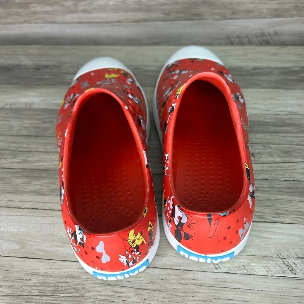 Native Disney Minnie Mouse Jefferson Slip-on Shoe Size Womens 7‎ Mens 5 Red